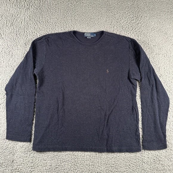 Polo Ralph Lauren Other - Vintage Polo Ralph Lauren Sweatshirt‎ Mens Large Navy Striped 90s Crewneck Pony